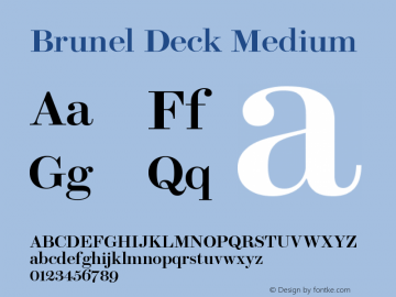 BrunelDeck-Medium Version 1.001 2019 | web-ttf图片样张