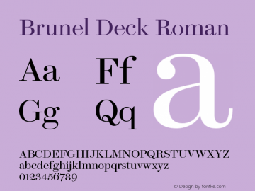 BrunelDeck-Roman Version 1.001 2019 | web-ttf图片样张