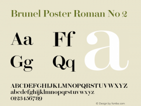 BrunelPoster-RomanNo2 Version 1.001 2019 | web-ttf图片样张