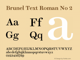 BrunelText-RomanNo2 Version 1.001 2019 | web-ttf图片样张