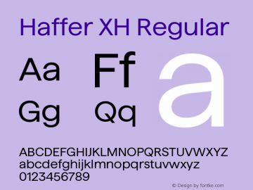 Haffer XH Regular Version 1.003;FEAKit 1.0图片样张