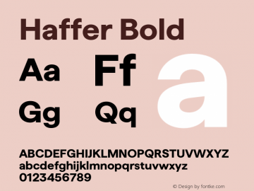 Haffer Bold Version 1.003;FEAKit 1.0图片样张