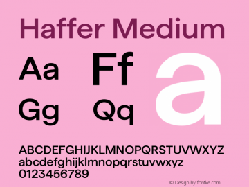 Haffer Medium Version 1.003;FEAKit 1.0图片样张