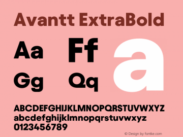 Avantt ExtraBold Version 3.000;FEAKit 1.0图片样张