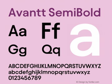 Avantt SemiBold Version 3.000;FEAKit 1.0图片样张