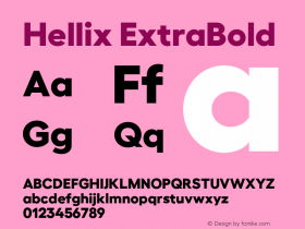Hellix ExtraBold Version 3.000;FEAKit 1.0图片样张