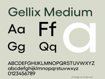Gellix Medium Version 3.000;FEAKit 1.0图片样张