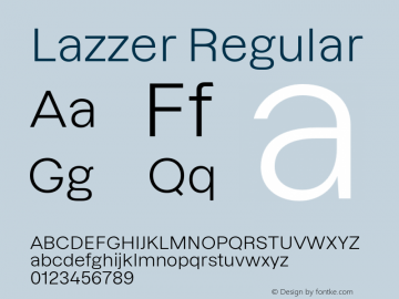 Lazzer Regular Version 3.000;FEAKit 1.0图片样张