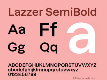 Lazzer SemiBold Version 3.000;FEAKit 1.0图片样张