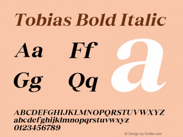 Tobias Bold Italic Version 3.000;FEAKit 1.0图片样张