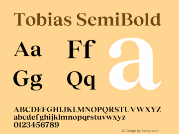 Tobias SemiBold Version 3.000;FEAKit 1.0图片样张