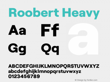Roobert Heavy Version 3.000;FEAKit 1.0图片样张