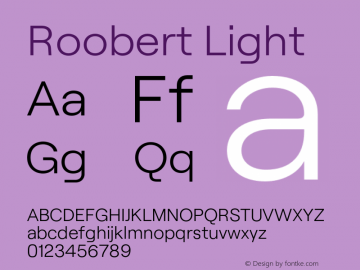 Roobert Light Version 3.000;FEAKit 1.0图片样张