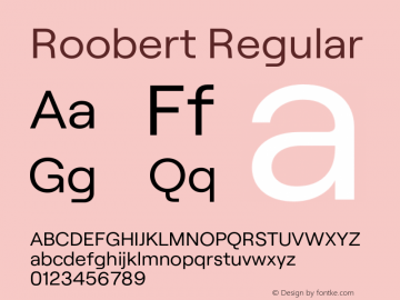 Roobert Regular Version 3.000;FEAKit 1.0图片样张