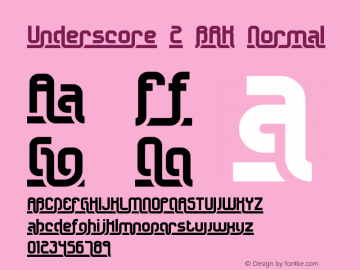 Underscore 2 BRK Normal Version 2.10 Font Sample