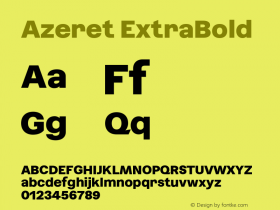 Azeret ExtraBold Version 1.000; Glyphs 3.0.3, build 3084图片样张