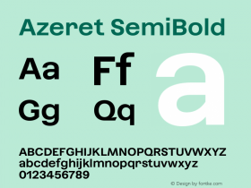 Azeret SemiBold Version 1.000; Glyphs 3.0.3, build 3084图片样张