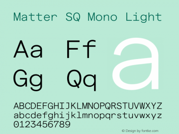 Matter SQ Mono Light Version 1.021;FEAKit 1.0图片样张