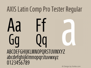 AXIS Latin Comp Pro Tester Regular Version 1.101;PS 1.000;Core 1.0.38;makeotf.lib1.6.5960; TT 0.93 Font Sample