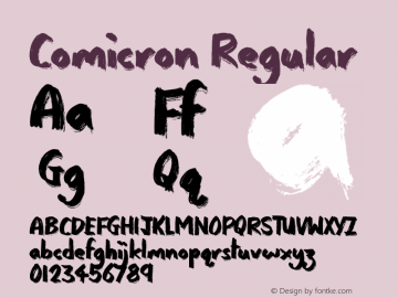 Comicron Version 1.00;November 28, 2021;FontCreator 12.0.0.2555 64-bit图片样张