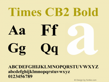 Times CB2 Bold Version 5.070;November 29, 2021;FontCreator 14.0.0.2814 32-bit图片样张