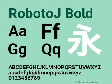 RobotoJ Bold 图片样张