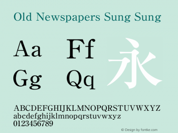 Old Newspapers Sung 1.00图片样张