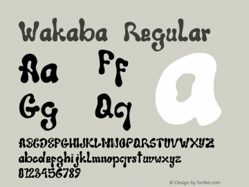 Wakaba Version 1.00;November 25, 2021;FontCreator 13.0.0.2655 64-bit图片样张