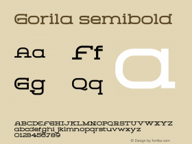 Gorila semibold Version 1.000;hotconv 1.0.109;makeotfexe 2.5.65596图片样张