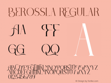 Berossla Version 1.00;August 31, 2021;FontCreator 13.0.0.2683 64-bit图片样张