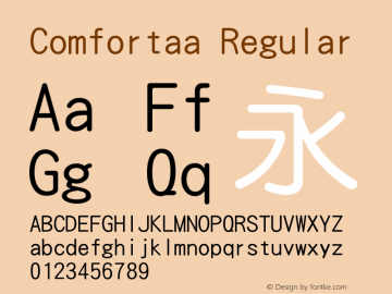 Comfortaa Regular Version 3.102 24图片样张