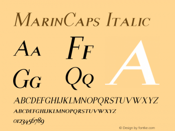 MarinCaps Italic Version 001.000图片样张