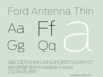 ford antenna font download