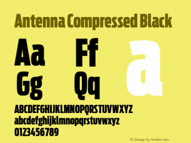 AntennaCompressed Black Version 1.000;PS 1.0;hotconv 1.0.72;makeotf.lib2.5.5900图片样张