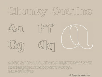 Chunky Outline Version 1.001;Fontself Maker 3.5.7图片样张