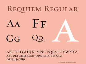 Requiem Regular 001.000 Font Sample