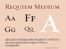 Requiem Medium 001.000 Font Sample