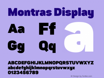 Montras Display Version 1.001;hotconv 1.0.109;makeotfexe 2.5.65596图片样张