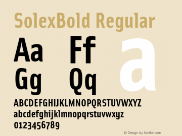 SolexBold Macromedia Fontographer 4.1.4 4/20/00图片样张