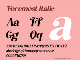 Foremost-Italic 1.000图片样张