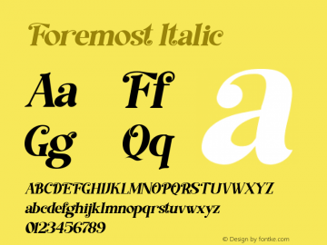 Foremost-Italic 1.000图片样张