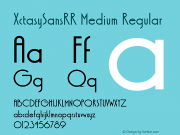 XctasySansRR Medium Version 1.00图片样张