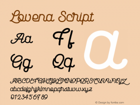 Lovena Script Version 1.004;Fontself Maker 3.5.7图片样张