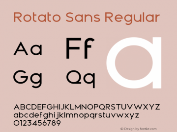 Rotato Sans Version 1.00;June 11, 2021;FontCreator 12.0.0.2522 64-bit图片样张