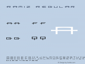 Ramiz Regular Version 001.000 Font Sample