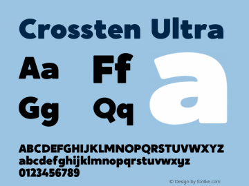 Crossten Ultra Version 1.000;hotconv 1.0.109;makeotfexe 2.5.65596图片样张