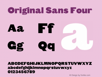 Original Sans Four Version 1.001 | web-ttf图片样张