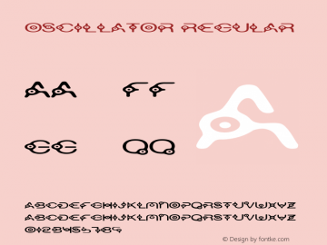 Oscillator Regular Version 001.000 Font Sample