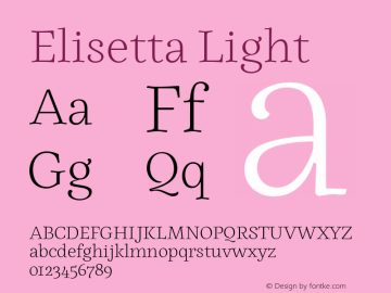 Elisetta Light Version 1.000图片样张
