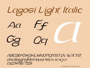 Lagosi-LightItalic Version 1.000图片样张